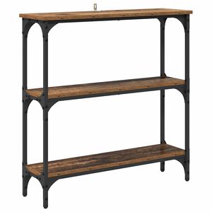 vidaXL Tavolo consolle con lo scaffale Legno vecchio 75 x 22,5 x 75 cm