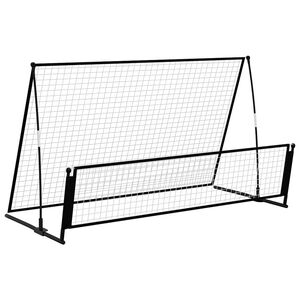 vidaXL Porta da Calcio a Rimbalzo 2 in 1 202x104x120 cm in Acciaio