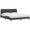 vidaXL Giroletto senza Materasso Marrone Scuro 180x200 cm Tessuto