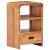 vidaXL Comodino 40x30x60 cm in Legno Massello Acacia Finitura Ambra