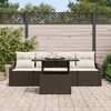 vidaXL Set Divano da Giardino 5 pcs Marrone e Crema polyrattan