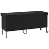 vidaXL Contenitore da Giardino con Ruote Nero 160x55x75 cm Polyrattan