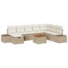 vidaXL Set Divano da Giardino 9 pz Beige polyrattan