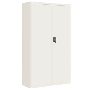 vidaXL Armadio Classificatore Bianco 105x40x180 cm in Acciaio