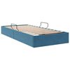 vidaXL Letto con Contenitore Blu Scuro 90 x 190 cm Velluto
