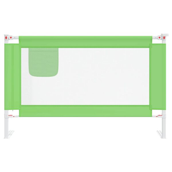 vidaXL Sponda Letto di Sicurezza per Bambini Verde 120x25cm in Tessuto