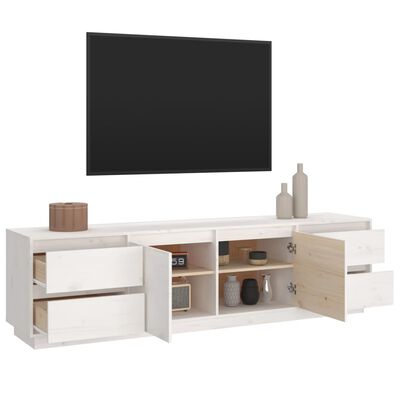 Mobile Porta TV VidaXL - 180x31.5x40 Cm, Legno, Bianco, 4 Ante - Foto 7