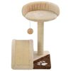 vidaXL Albero per Gatti con Tiragraffi in Sisal 40cm Beige e Marrone