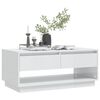 vidaXL Tavolino da Salotto Bianco Lucido 102,5x55x44 cm in Truciolato