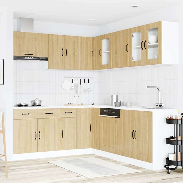 vidaXL Set Mobili da Cucina 11 pz Kalmar Rovere Sonoma in Truciolato