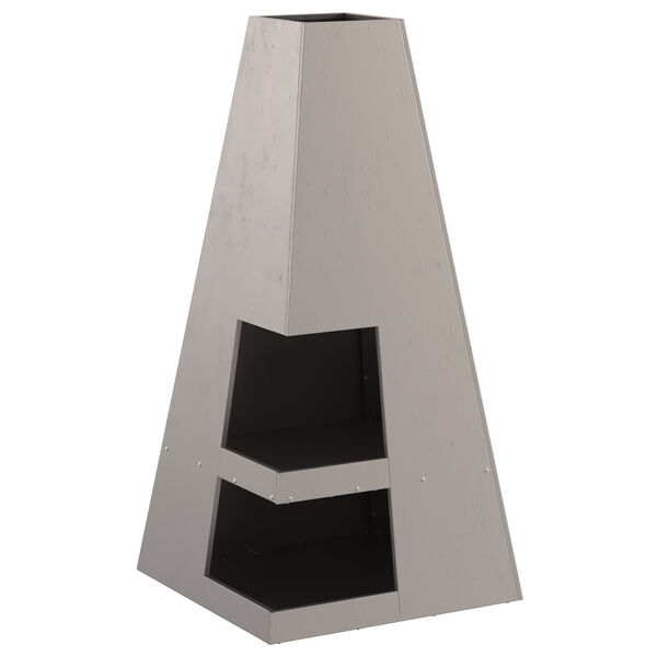 vidaXL Focolare Marrone 50 x 50 x 100 cm Acciaio