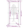 vidaXL Cancello da giardino antracite 100x175 cm in acciaio con design ad albero