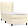 vidaXL Giroletto a Molle con Materasso Crema 80x200 cm in Similpelle