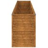 vidaXL Letto rialzato da giardino 385x50x69 cm in acciaio Corten