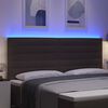 vidaXL Testiera LED con testiera Marrone Scuro 200 cm Poliestere