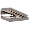vidaXL Letto con contenitore e materasso Talpa 180 x 200 cm Velluto