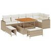 vidaXL Set Divano da Giardino 9 pcs Beige polyrattan