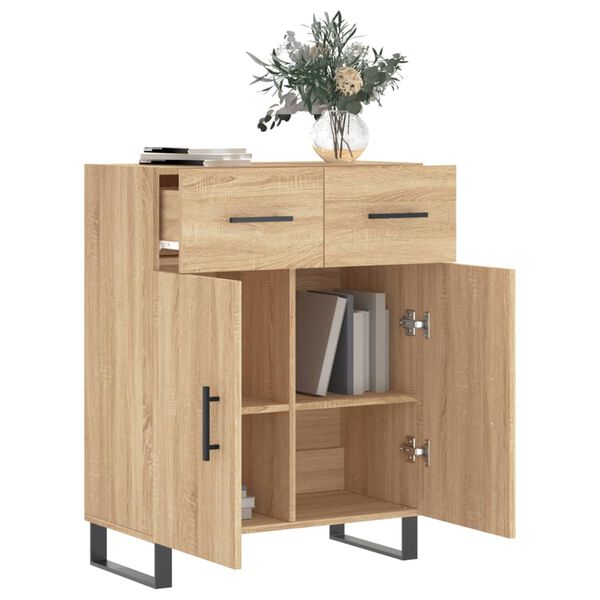 vidaXL Credenza Rovere Sonoma 69,5x34x90 cm in Legno Multistrato