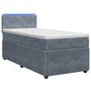 vidaXL Letto box spring con materasso Grigio Scuro 80 x 200 cm Velluto