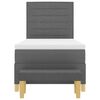 vidaXL Letto a molle con materasso Grigio scuro 90 x 200 cm Tessuto