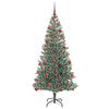 vidaXL Albero di Natale Artificiale Imbiancato con Luci LED 180 cm