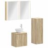 vidaXL Set di mobili per il bagno 4 pcs Rovere Sonoma