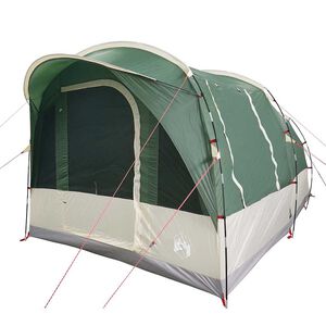 vidaXL Tenda da Campeggio a Tunnel per 3 Persone Verde Impermeabile
