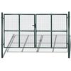 vidaXL Cancello per Recinzione a doppia Porta 300x150 cm in Acciaio verniciato a Polvere