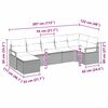vidaXL Set di divani con cuscino 7 pcs Nero polyrattan