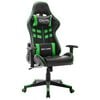 vidaXL Sedia da Gaming Nera e Verde in Similpelle