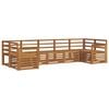 vidaXL Set divano sezionale 7 pcs Naturale Legno di Acacia Massello
