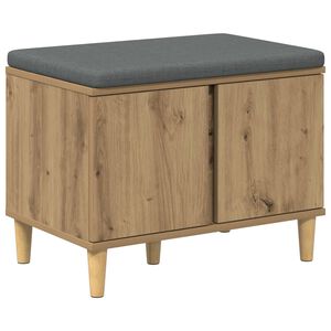 vidaXL Panca per ingresso Rovere Artigianale 60 x 38 x 46 cm