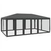 vidaXL Tenda per Feste con 10 Pareti in Rete Antracite 6x4 m in HDPE