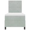 vidaXL Letto a molle con materasso Grigio chiaro 80 x 200 cm Tessuto
