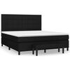 vidaXL Giroletto a Molle con Materasso Nero 180x200 cm in Tessuto