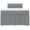 vidaXL Giroletto a Molle con Materasso Grigio Chiaro 120x190cm Tessuto