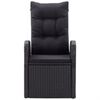 vidaXL Set da Pranzo da Giardino 5 pz con Cuscini Nero