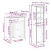 vidaXL Set Mobili da Bagno 4 pz BODO Bianco in Legno Massello di Pino