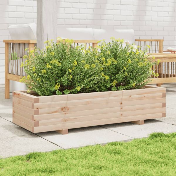 vidaXL Fioriera da Giardino 110x40x26,5 cm in Legno Massello di Pino