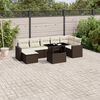 vidaXL Set Divani da Giardino 8 pz con Cuscini Marrone in Polyrattan