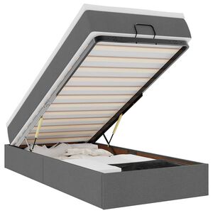 vidaXL Struttura Letto Pouf con Materasso 90x190 cm in Tessuto