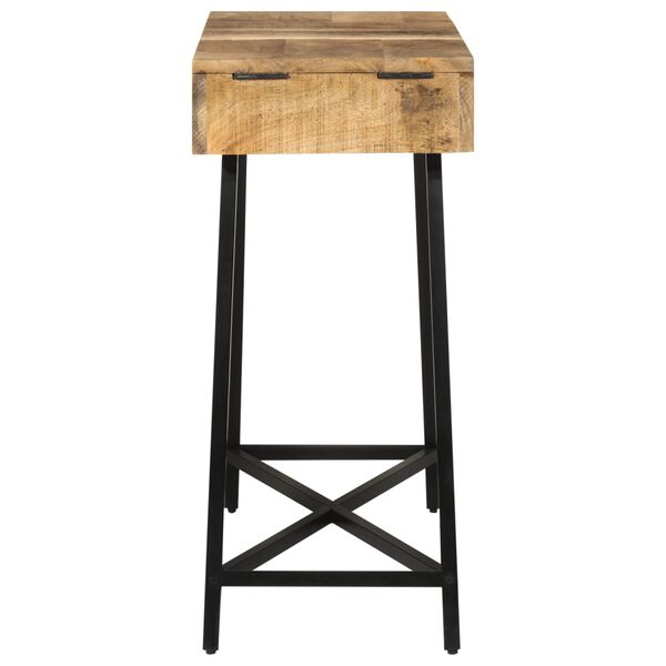 vidaXL Toeletta 105x35x75cm Legno Massello Mango Grezzo e Ferro