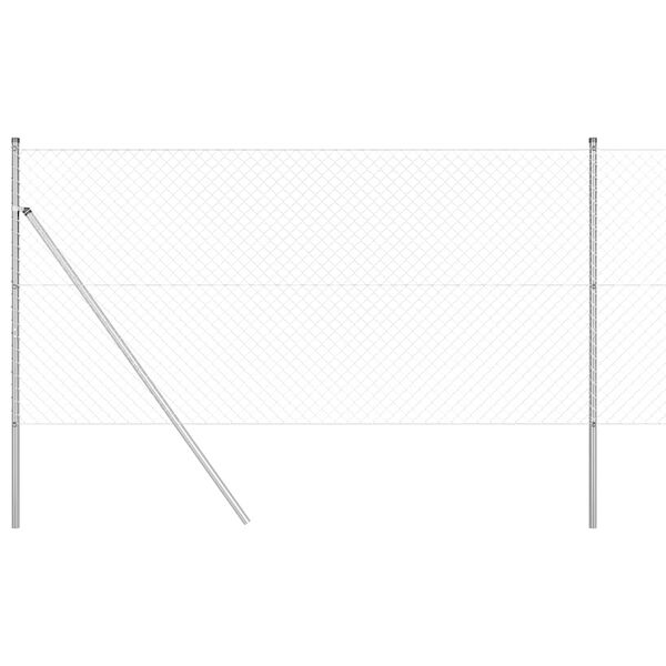 vidaXL Palo della recinzione Argento 10 x 1,4 m (rete 40 x 40 mm)