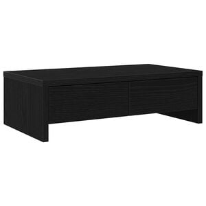 vidaXL Supporto Monitor con Cassetti Rovere Nero 50x27x15cm Truciolato