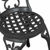 vidaXL Set Bistro da Giardino 3 pcs Nero Alluminio