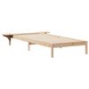 vidaXL Letto con Tavolini Laterali Naturale 100 x 220 cm Pino massello