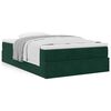 vidaXL Pouf Letto con Materasso Verde Scuro 120x190 cm Velluto