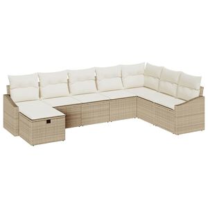 vidaXL Set Divano da Giardino con cuscino 8 pcs polyrattan