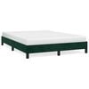 vidaXL Giroletto senza Materasso Verde Scuro 140x200 cm in Velluto