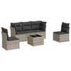 vidaXL Set Divano da Giardino 6pz con Cuscini Grigio Chiaro Polyrattan